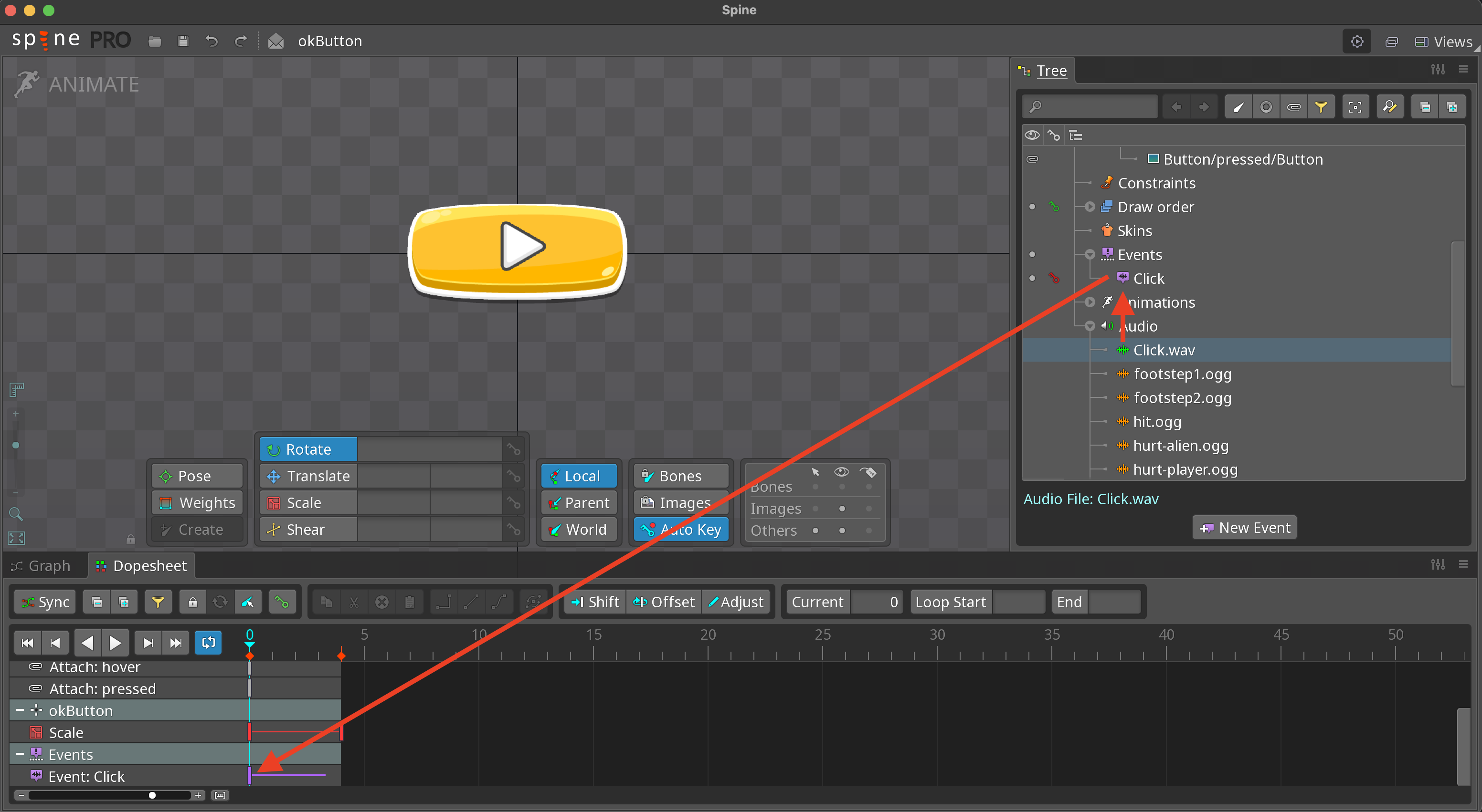 Sound control example